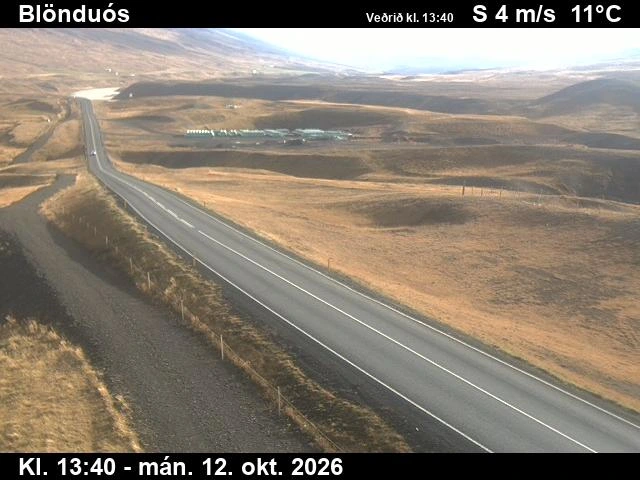 Road camera, road 1, road surface, Blonduos, North