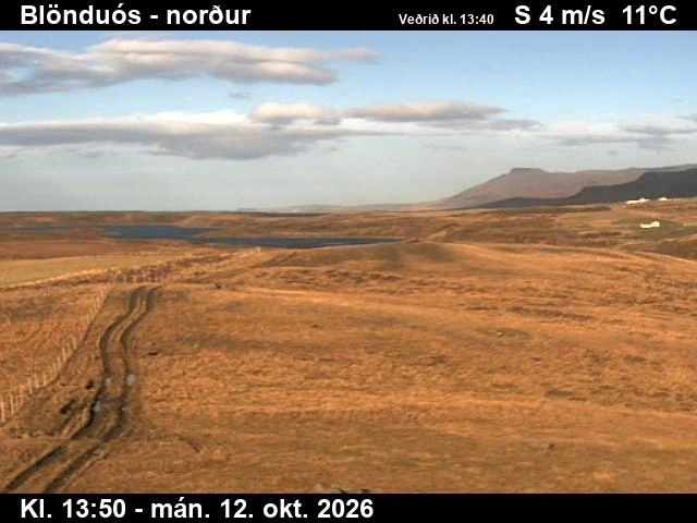Road camera, road 1, looking north, Blonduos, North