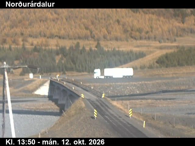 Road camera, road 1, road surface, looking north, Nordurardalur, Skagafjordur, North
