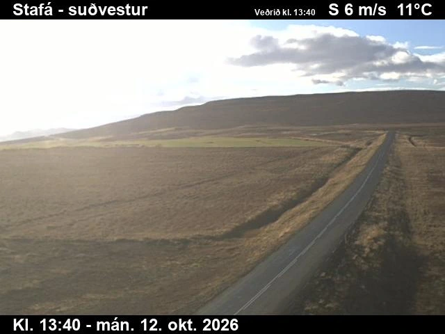 Road camera, road 76, looking south-west, Stafa, North