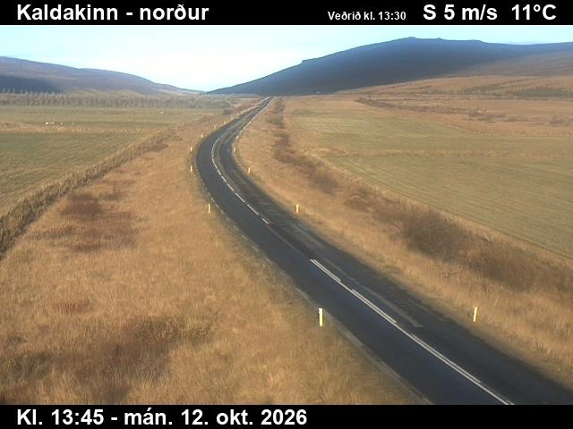 Road camera, road 85, looking north, Kaldakinn, Northeast