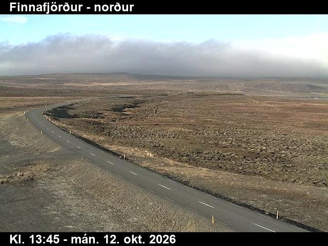 Road camera, road 85, looking north, Finnafjordur, East