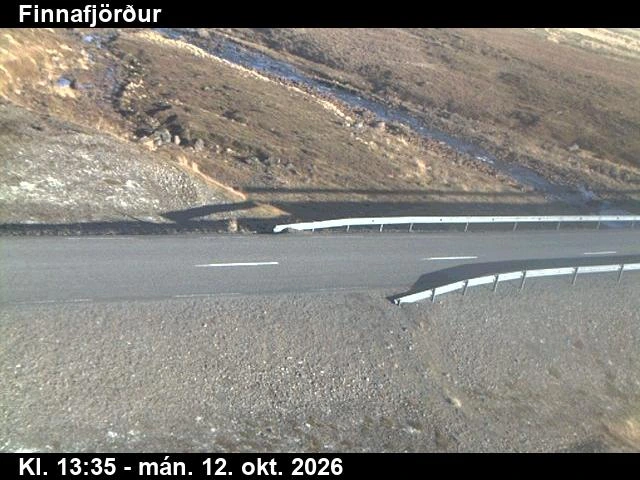 Road camera, road 85, road surface, Finnafjordur, East