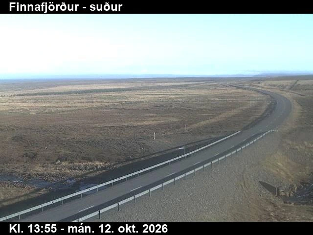 Road camera, road 85, looking south, Finnafjordur, East