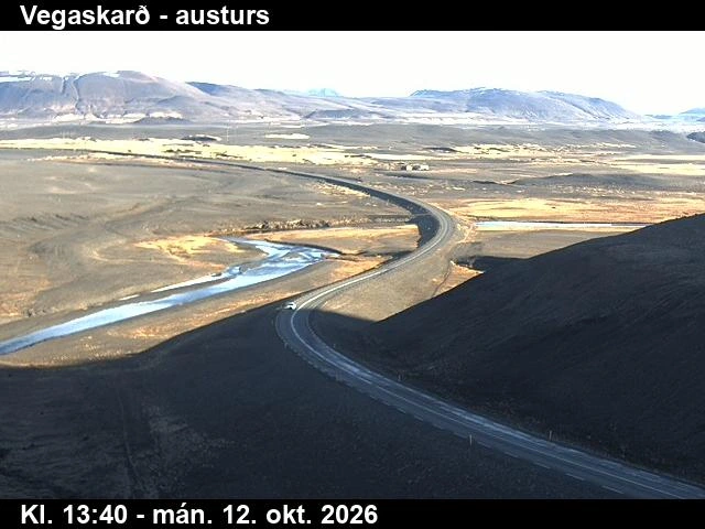 Road camera, road 1, looking east, Vegaskard, Northeast