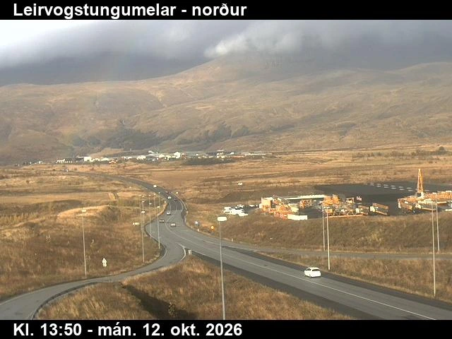 Road camera, road 1, looking north, Leirvogstungumelar, Capital Region