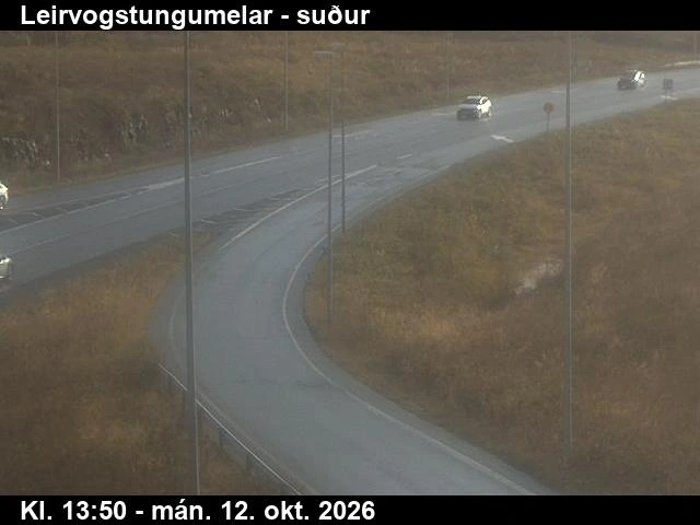 Road camera, road 1, looking south, Leirvogstungumelar, Capital Region