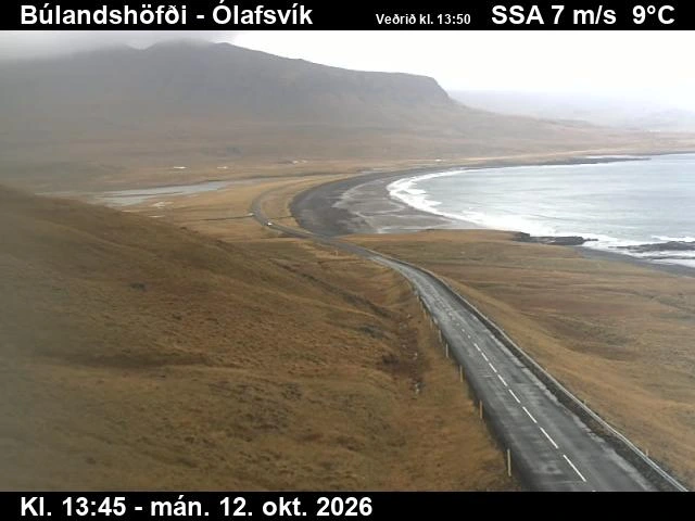 Road camera, road 54, towards Olafsvik, Bulandshofdi, West