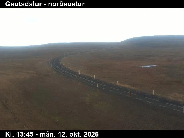 Road camera, road 61, looking north-east, Gautsdalur, Westfjords