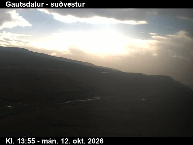Road camera, road 61, looking south-west, Gautsdalur, Westfjords