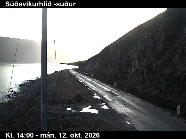 Road camera, road 61, towards Sudavik, Sudavikurhlid, Westfjords