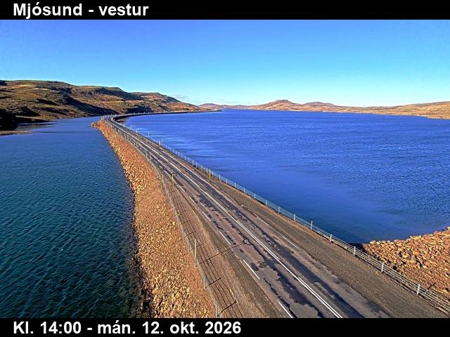 Road camera, road 93, towards Egilsstadir, Mjosund, East