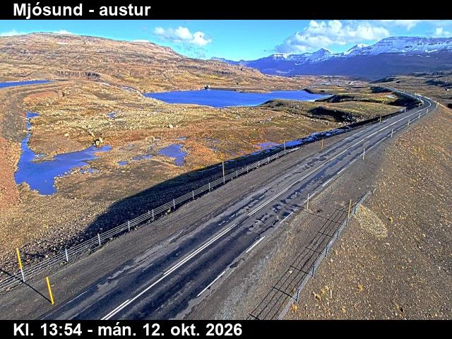 Road camera, road 93, towards Seydisfjordur, Mjosund, East