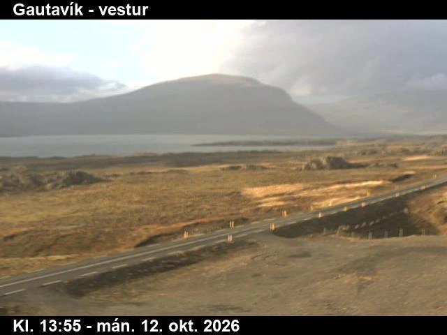 Road camera, road 1, up Berufjordur, Gautavik, East