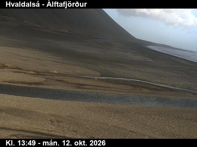 Road camera, road 1, towards Alftafjordur, Hvaldalsa, East