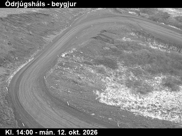 Road camera, road 60, bends, Odrjugshals, Westfjords