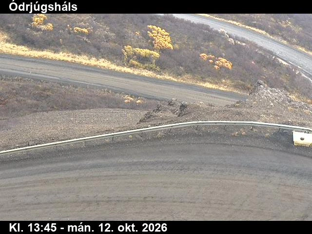 Road camera, road 60, road surface, Odrjugshals, Westfjords