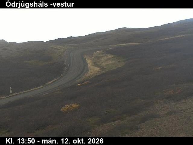 Road camera, road 60, looking west, Odrjugshals, Westfjords