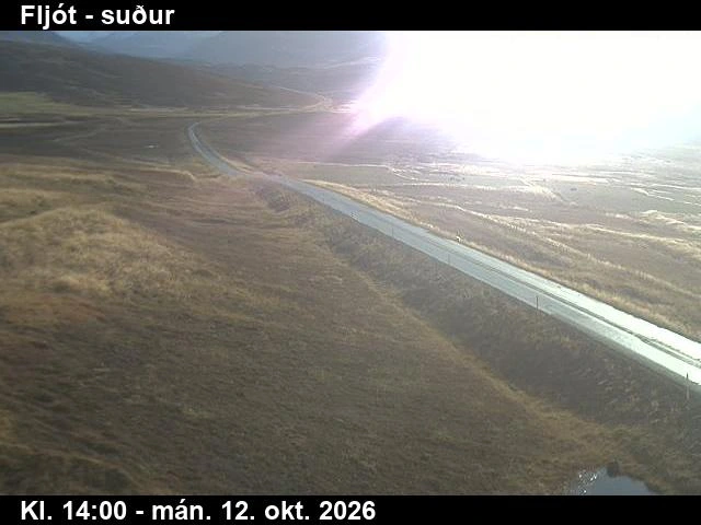 Road camera, road 76, looking south, Fljot, North