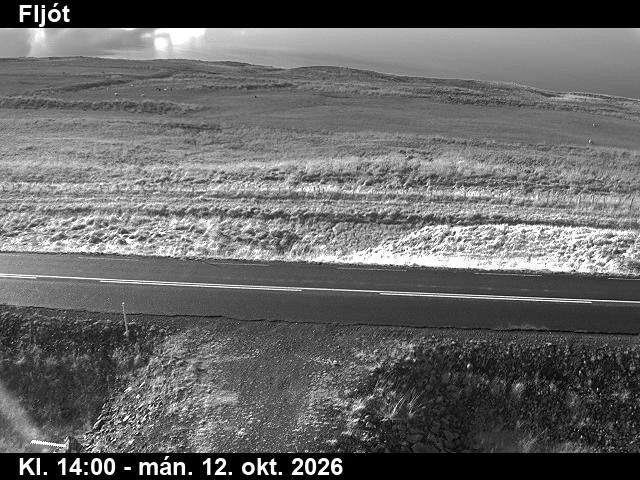 Road camera, road 76, road surface, Fljot, North