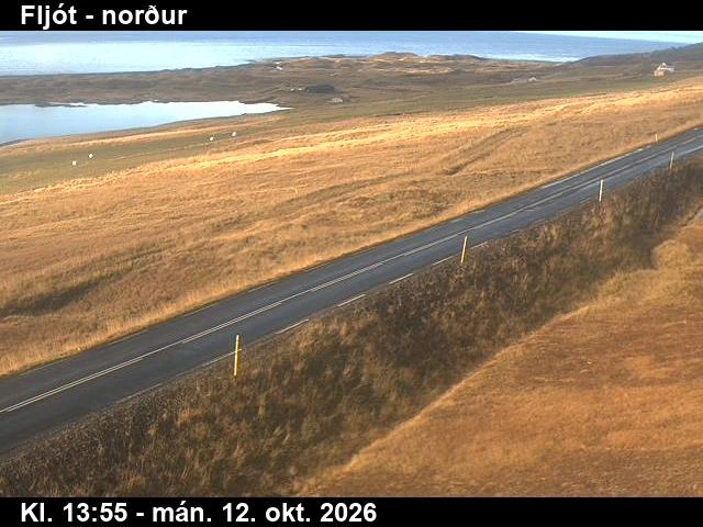 Road camera, road 76, looking north, Fljot, North