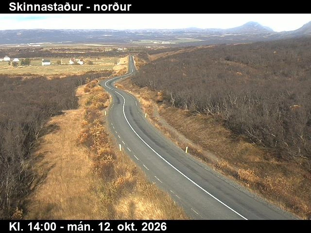 Road camera, road 85, looking north, Skinnastadur, Oxarfjordur, Northeast