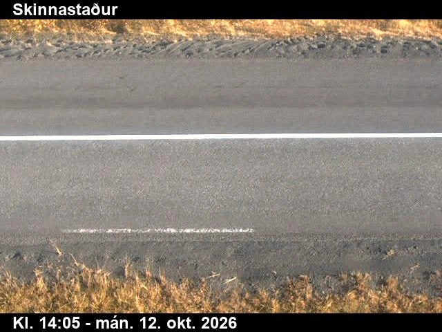 Road camera, road 85, road surface, Skinnastadur, Oxarfjordur, Northeast
