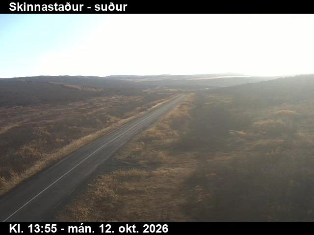 Road camera, road 85, looking south, Skinnastadur, Oxarfjordur, Northeast