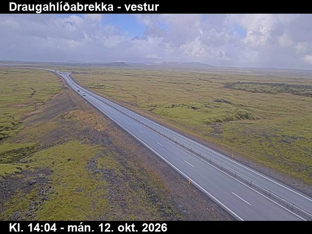 Road camera, road 1, Draugahlidabrekka, towards Reykjavik, Litla Kaffistofan, Southwest