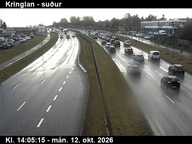 Road camera, road 49/40, looking south, Kringlan, Kringlumyrarbraut, Capital Region