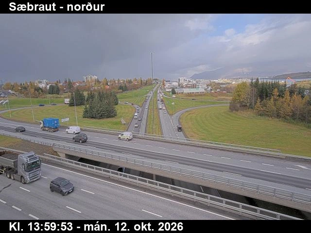 Дорожня камера, дорога 49/41, вид на північ, Ауртунсбрекка, Столичний регіон