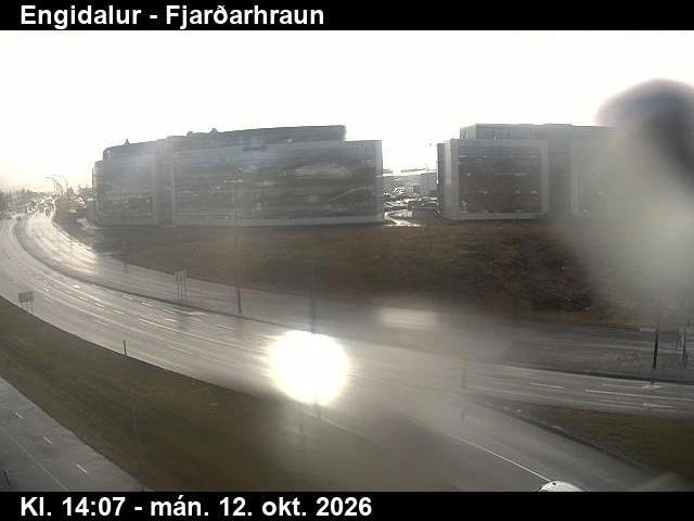 Road camera, road 40, Fjardarhraun, Engidalur, Capital Region