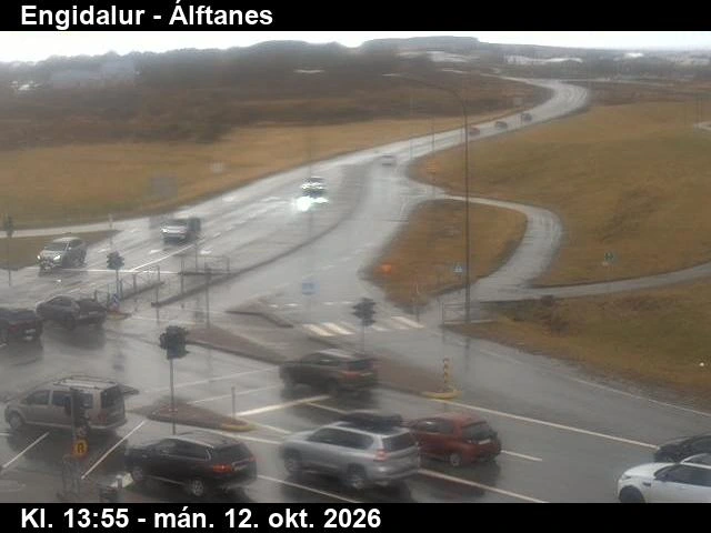 Road camera, road 40, towards Alftanes, Engidalur, Capital Region