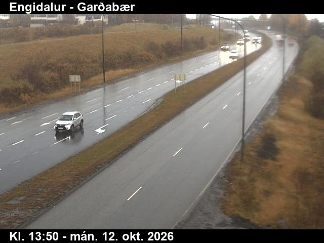 Road camera, road 40, towards Gardabaer, Engidalur, Capital Region