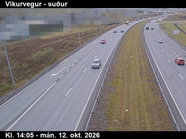 Road camera, road 1, looking south, Vikurvegur, Capital Region