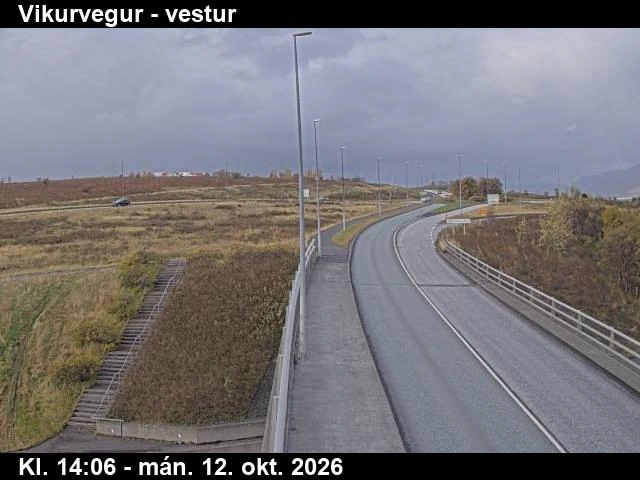 Road camera, road 1, looking west, Vikurvegur, Capital Region