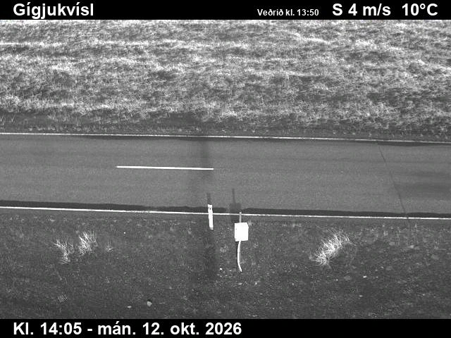 Road camera, road 1, road surface, Gigjukvisl, Southeast