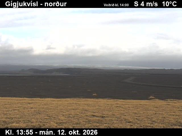 Road camera, road 1, looking north, Gigjukvisl, Southeast