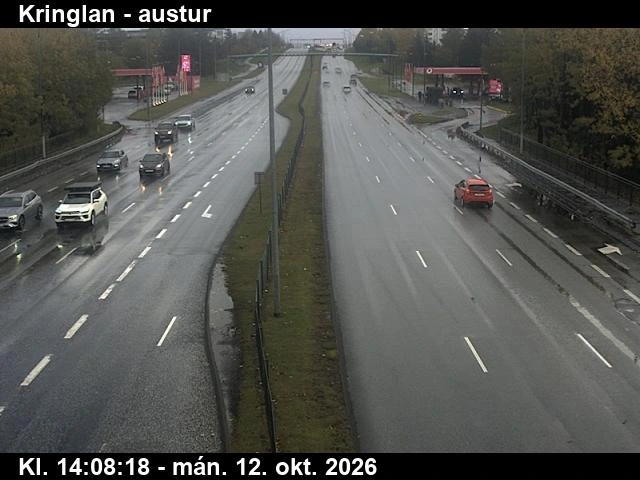 Road camera, road 49/40, looking east, Kringlan, Miklabraut, Capital Region