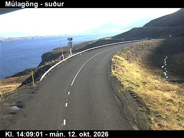 Road camera, road 82, up Eyjafjordur, Mulagong Tunnel (south), North