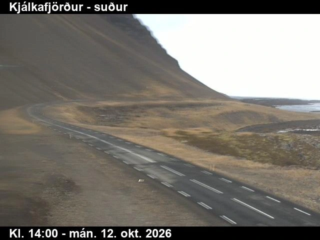 Road camera, road 60, looking south, Kjalkafjordur, Westfjords