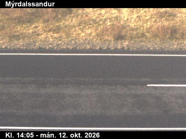 Road camera, road 1, road surface, Myrdalssandur, South