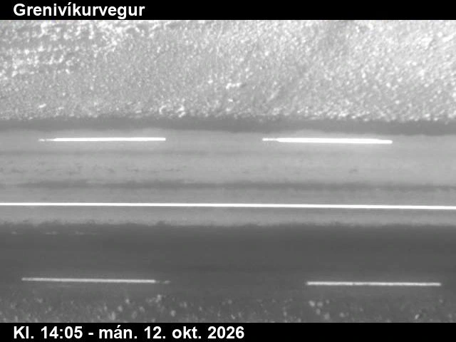 Road camera, road 83, road surface, Grenivikurvegur, North