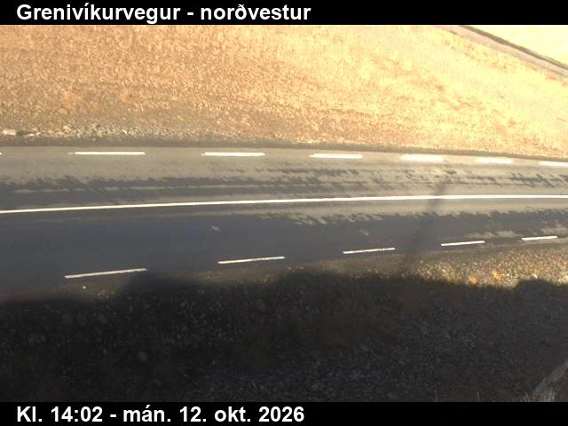 Road camera, road 83, looking north-west, Grenivikurvegur, North