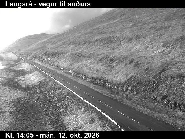 Road camera, road 61, road surface (1), Laugara, Westfjords