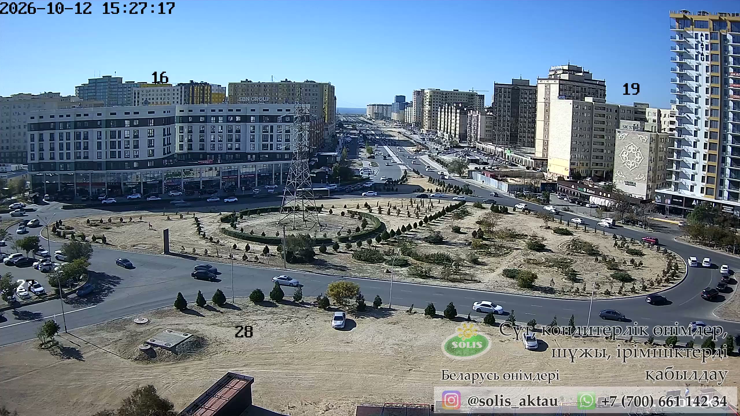 Roundabout of the 28th microdistrict, Aktau, Mangystau Region