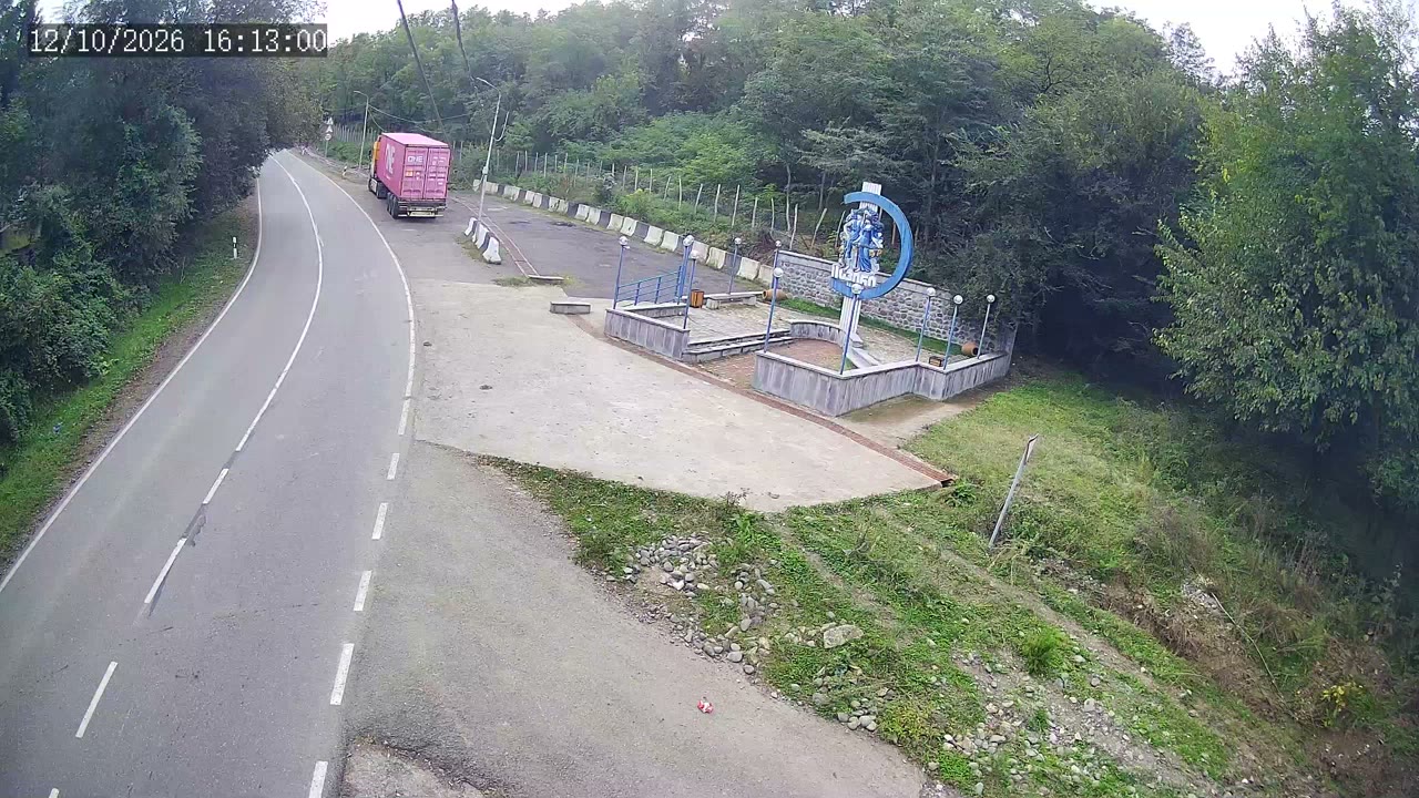Road by the monument, Zestafoni, Imereti