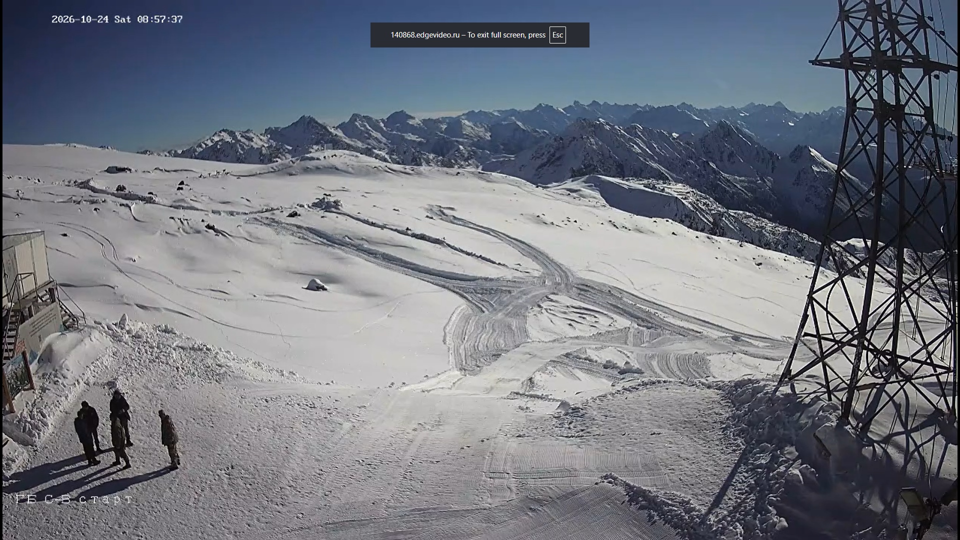 Garabashi station, 3847 m, view of Elbrus, Mount Elbrus