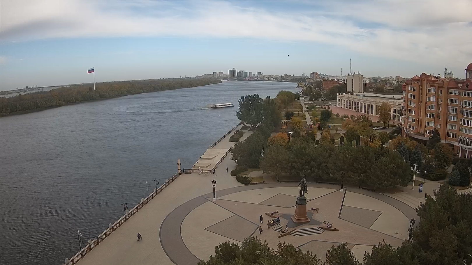 Volga embankment, panorama, Astrakhan