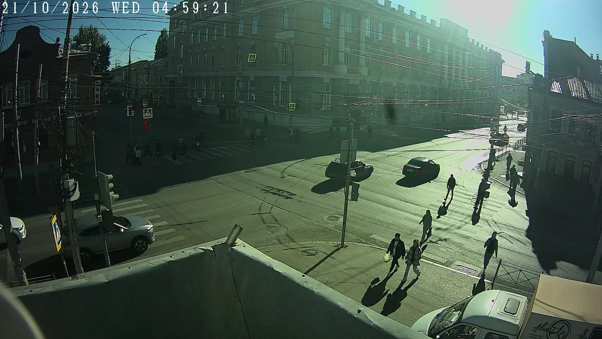Moskovskaya and Chapaeva streets, view of the main post office, Saratov